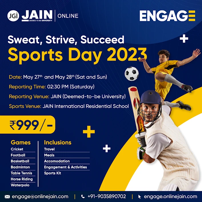 Events Sports Day 2023 Sweat, Strive, Succeed offline